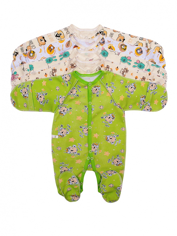 Комбинезон реглан интерлок закрытые ручки 50-68 КЗ-022