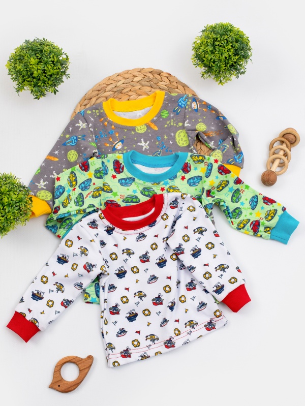 Кофта с длинным рукавом интерлок 92-104 К-012-1