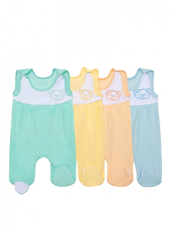 Ползунки на кнопках Евро с вышивкой махра 18-26