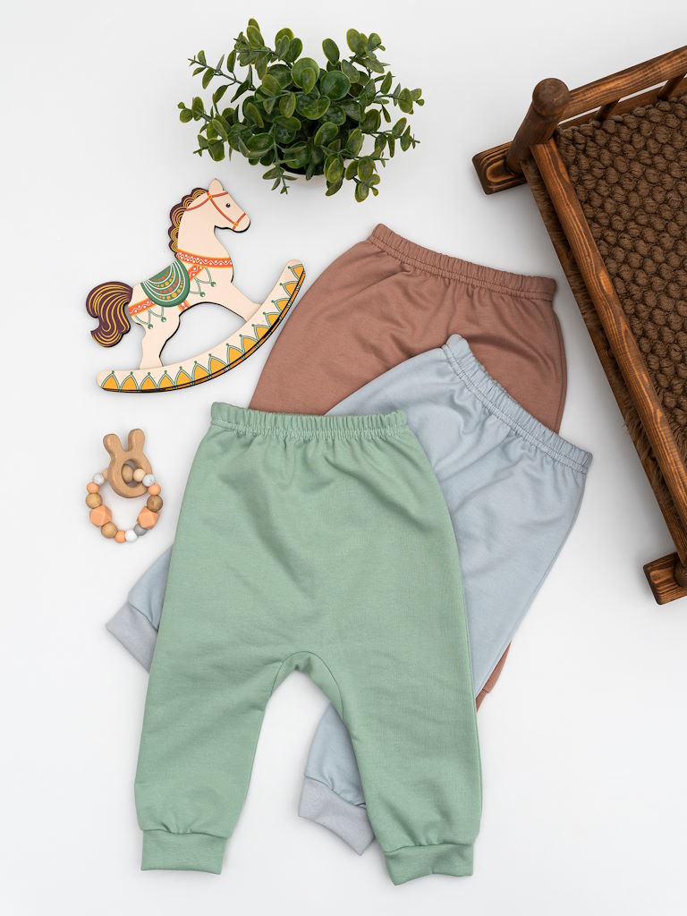 Штанишки на манжете футер с начесом 62-86 ПМ-010