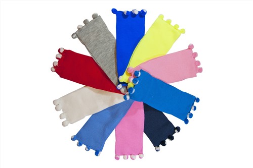 Шарф  вязаный  с бубонами