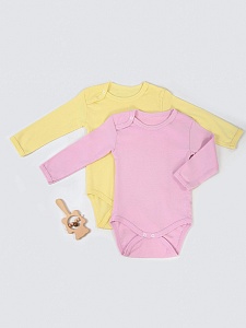 Боди длинный рукав на плече кнопка рибана 68-86 Б-006