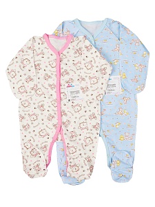 Комбинезон реглан кулирка закрытые ручки 50-62 КЗ-013