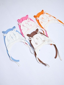 Шапочка с ушками интерлок 42-46 Ш-017