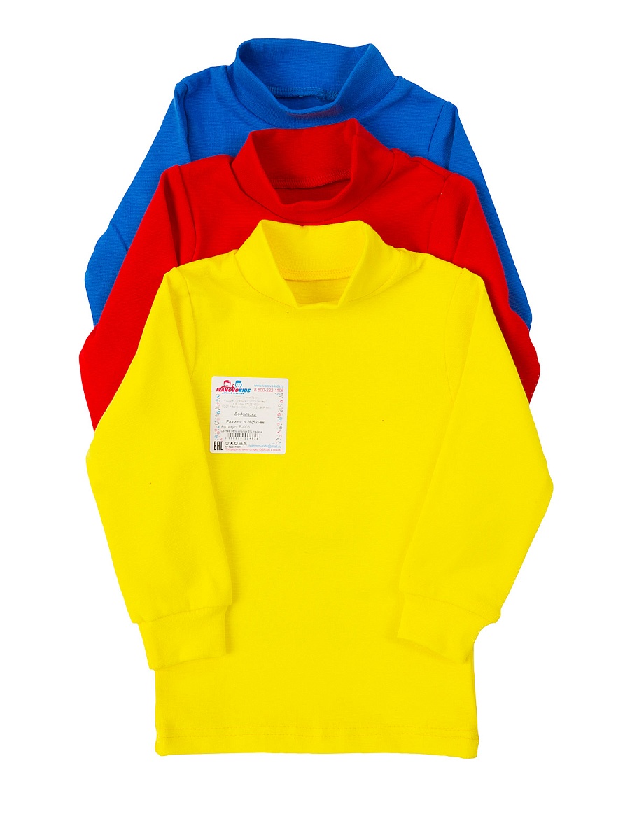 Водолазка длинный рукав рибана с лайкрой 86-104 В-006