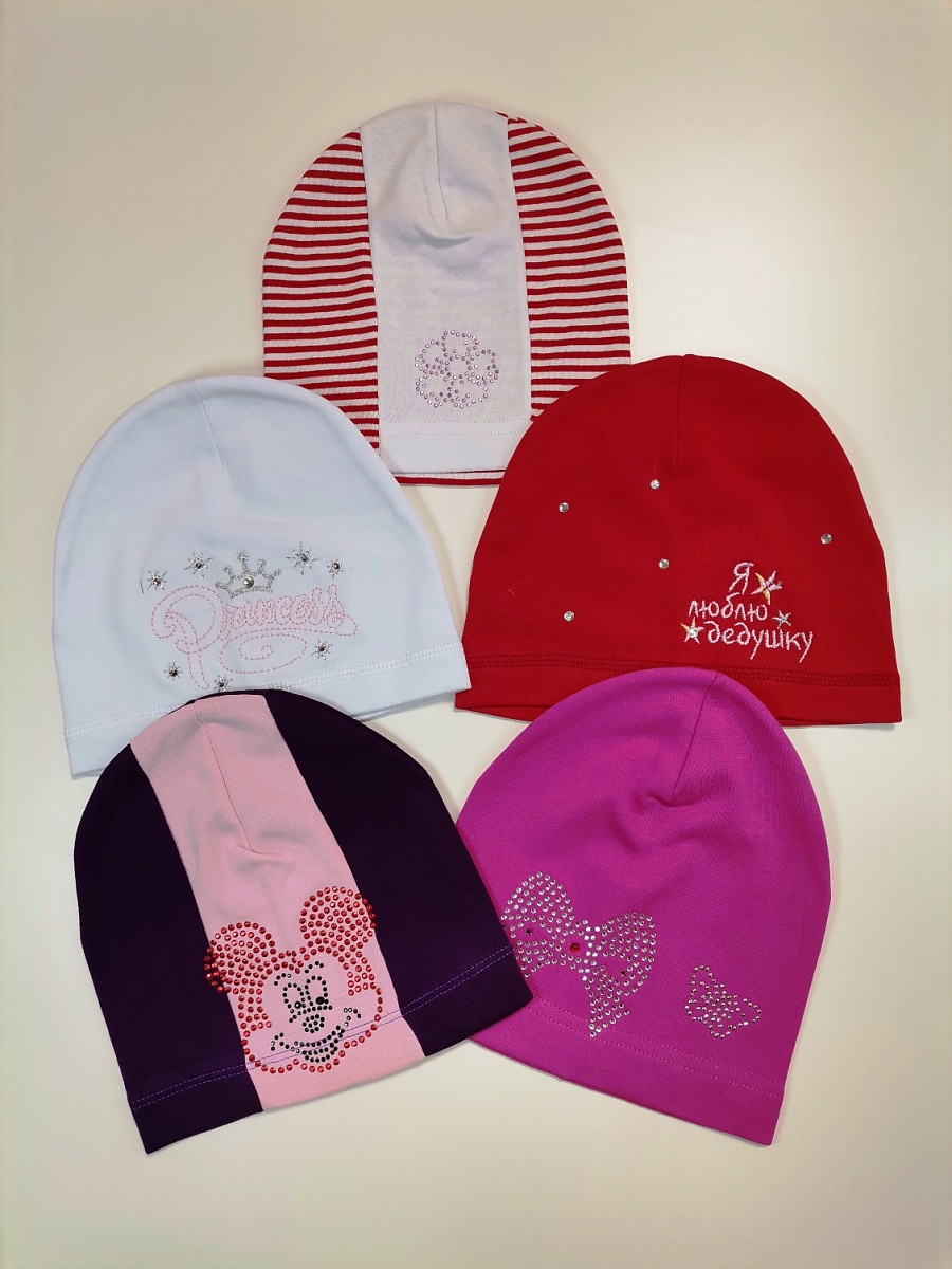 Шапка трикотажная для девочек 0-12