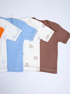 Футболка на плече кнопка 68-86 Ф-017