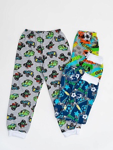 Штанишки на манжете футер с начесом 110-128