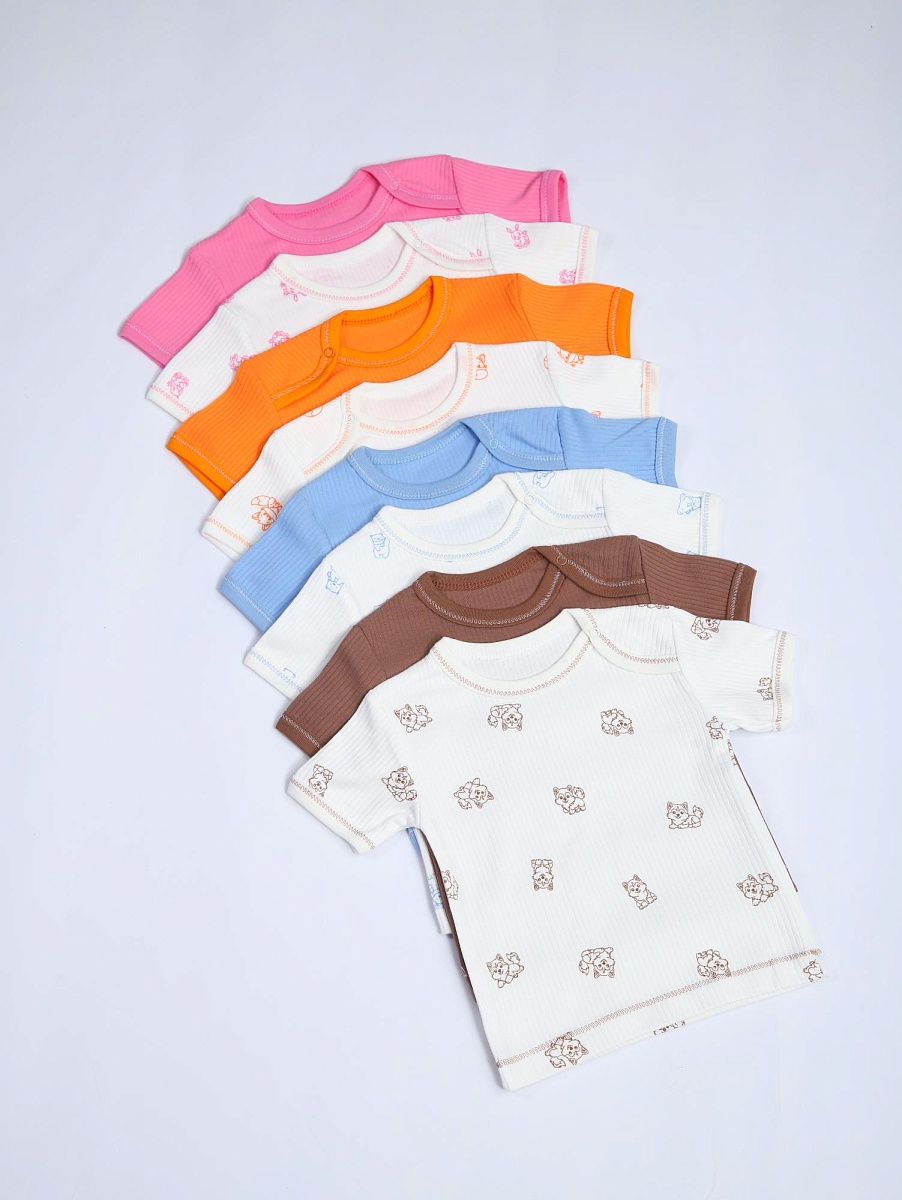 Футболка на плече кнопка 68-86 Ф-017