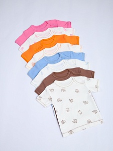 Футболка на плече кнопка 68-86 Ф-017