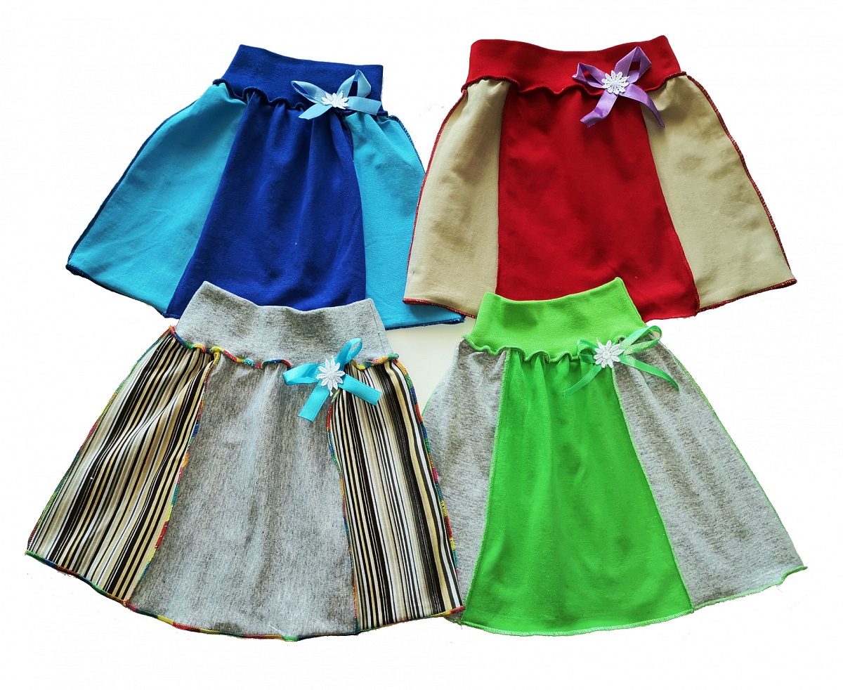 Юбка клиньями кулирка 86-92