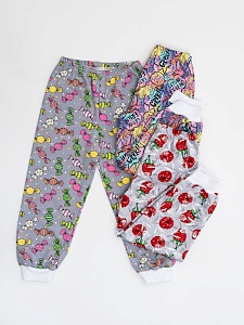 Штанишки на манжете футер с начесом 110-128