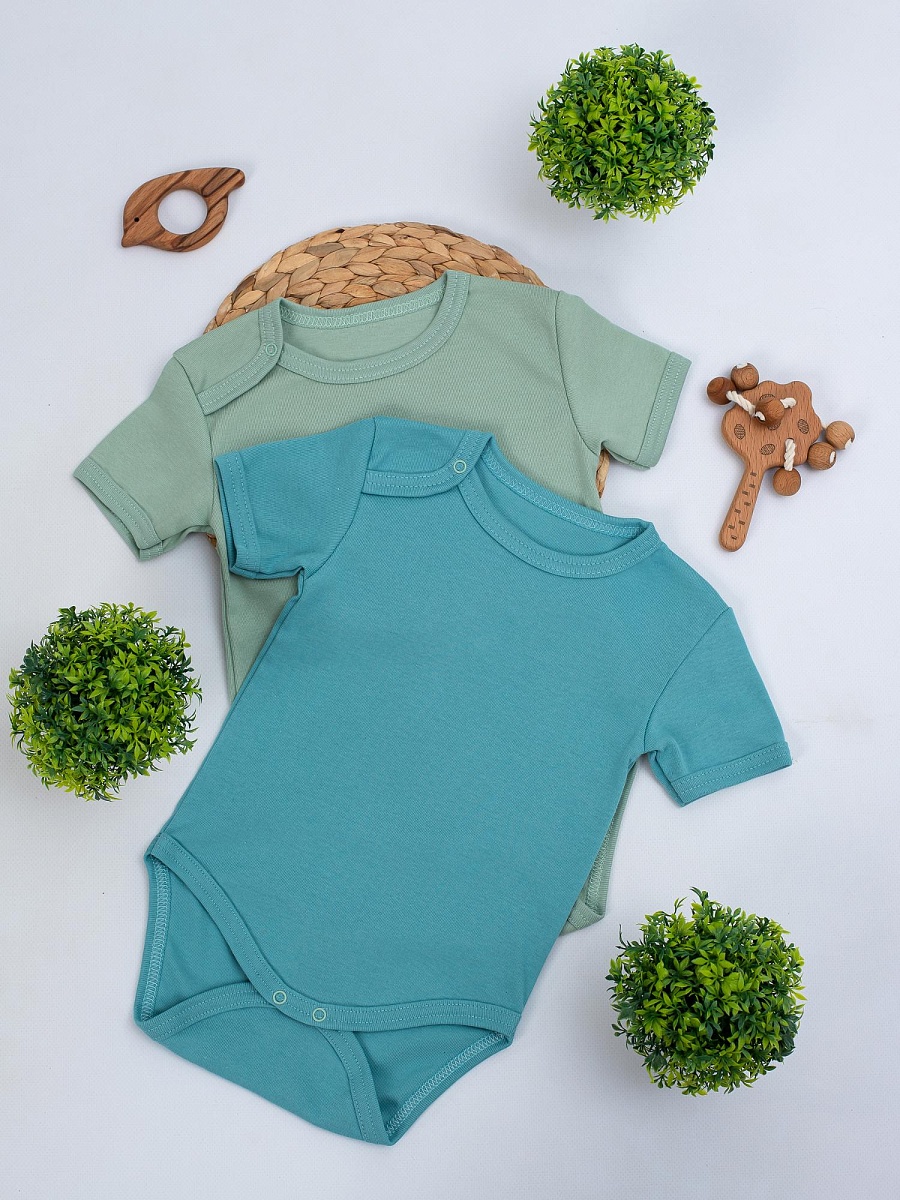 Боди короткий рукав на плече кнопка рибана 68-86 Б-004