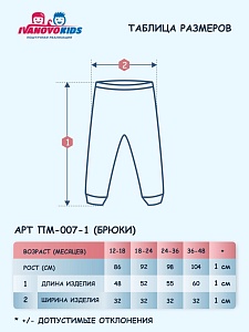 Штанишки на манжете футер 98-104