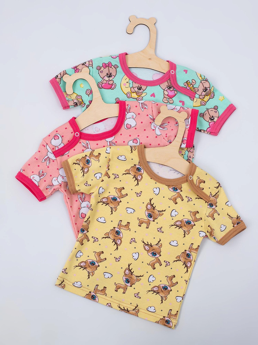 Футболка на плече кнопка 68-86 Ф-012