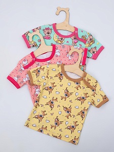 Футболка на плече кнопка 68-86 Ф-012