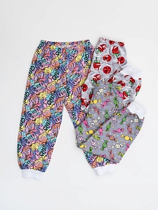 Штанишки на манжете футер с начесом 110-128