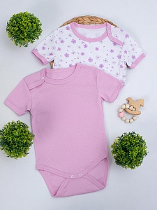 Боди короткий рукав на плече кнопка рибана 68-86 Б-004